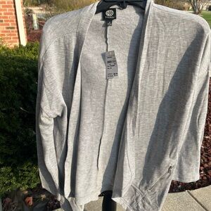 New with tags Bobeau heather gray ladies medium cardigan
